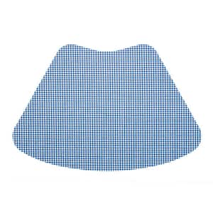 Fishnet 19 in. x 13 in. Blue PVC Covered Jute Wedge Placemat (Set of 6)