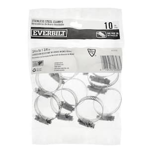 3/4 in.- 1-3/4 in. Stainless Steel Hose Clamp (10-Pack)