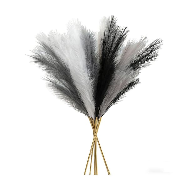 9 Pack 45 in. Gray Artificial Pampas Grass