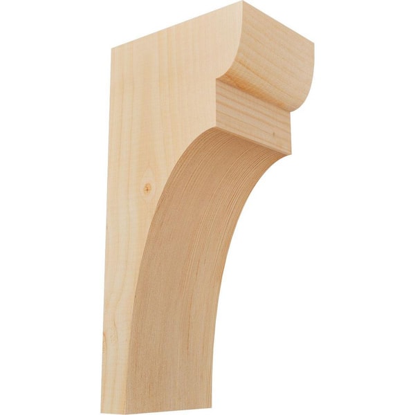 Ekena Millwork 5-1/2 in. x 8 in. x 16 in. Douglas Fir Yorktown Smooth Corbel