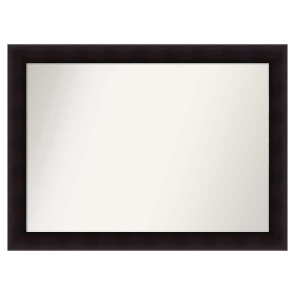 Amanti Art Portico Espresso 45.75 in. x 33.75 in. Custom Non-Beveled Wood Framed Batthroom Vanity Wall Mirror