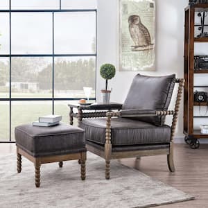 Dorina Warm Gray Upholstered Armchair