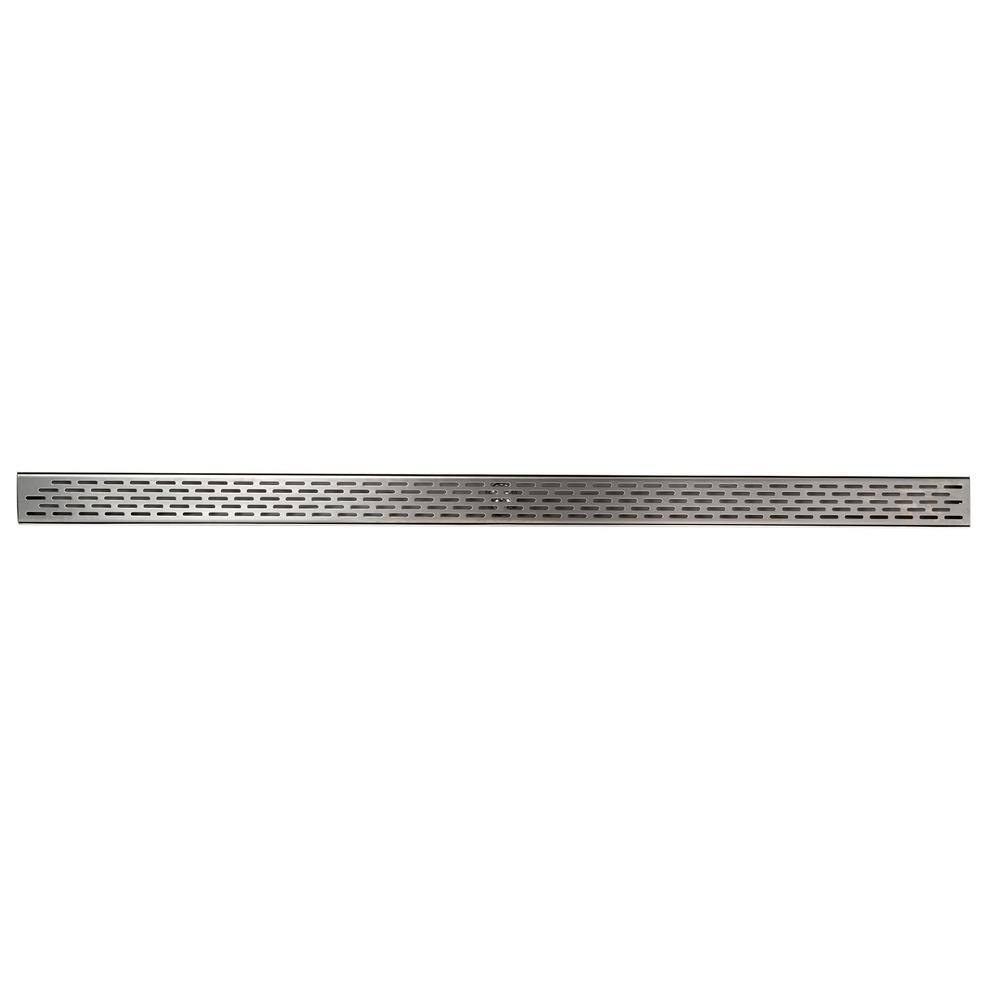59'' Brushed Stainless Steel Linear Shower Drain with Groove Holes