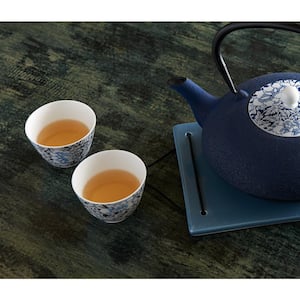 Dark Blue Yantai Tea Mugs (Set of 2)