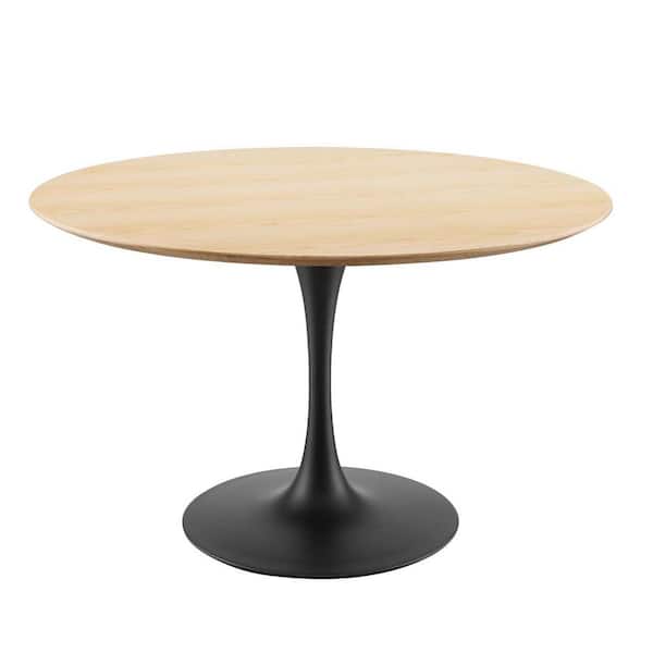 MODWAY Lippa 47 in. Natural Round Wood Dining Table (Seats 4)