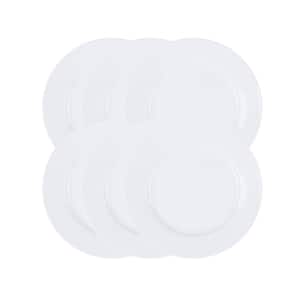 Simply White 6-Piece 8 in. Porcelain Salad Plate Set