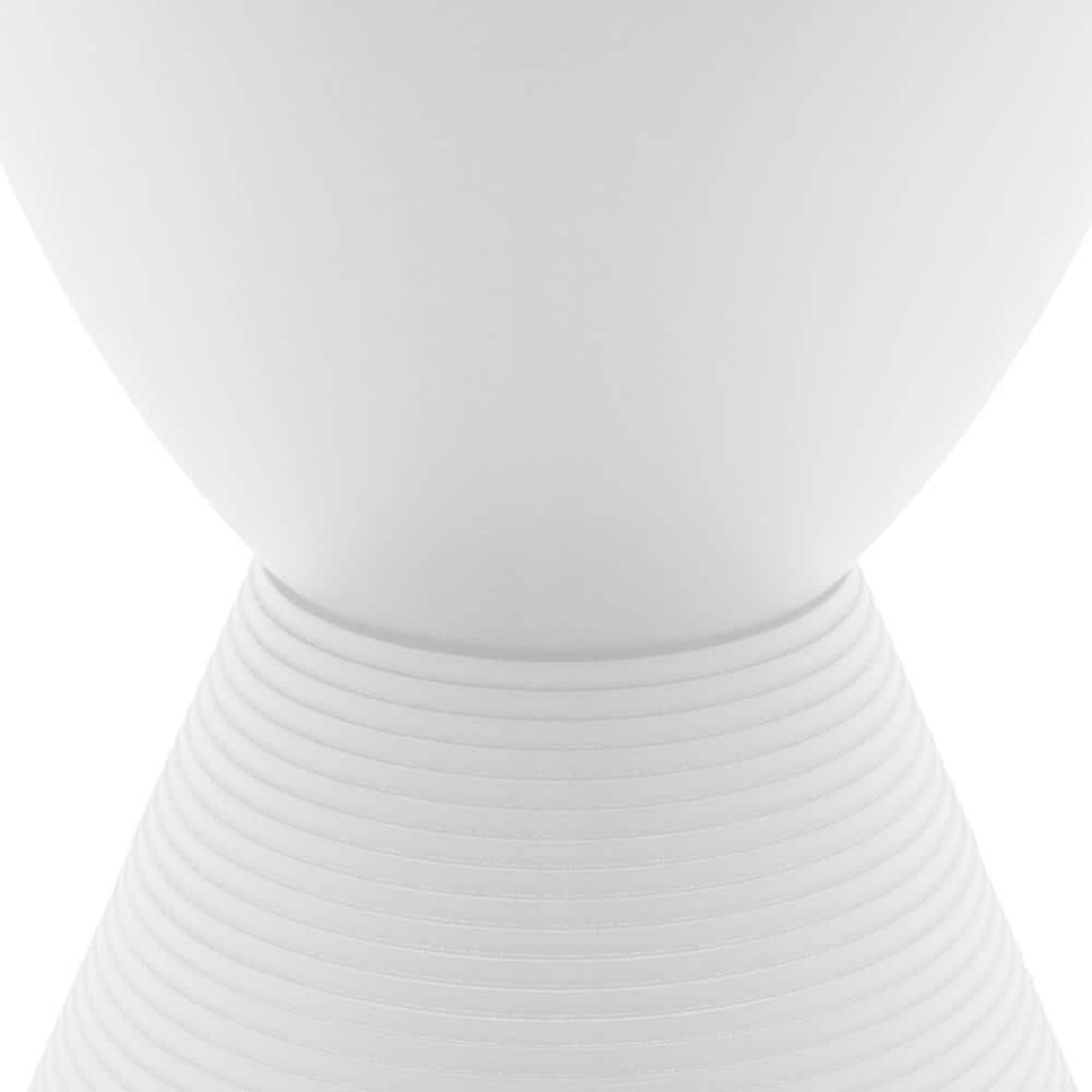White Modern Round Polypropylene Side Table