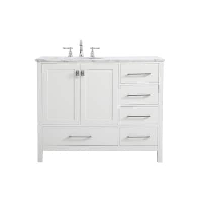 42 Inch Vanities Single Sink Bathroom Vanities With Tops Bathroom Vanities The Home Depot