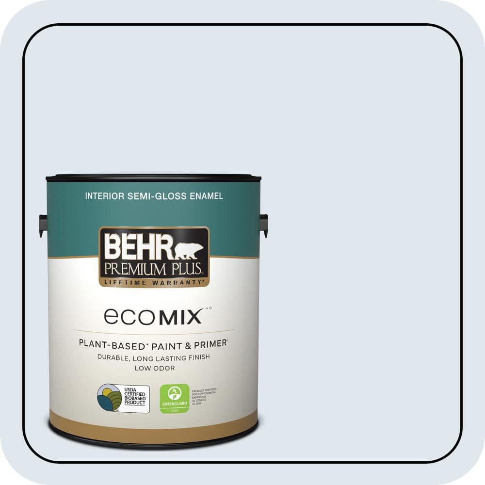1 gal. #590C-1 Morning Haze Semi-Gloss Enamel EcoMix Plant-Based Interior Paint & Primer price history on PriceWatchPro