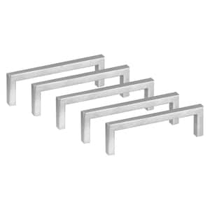 Portico 3.8 in. H (96 mm Center-to-Center) Polished Chrome Steel Modern Dual Mount Square Cabinet Drawer Pull (5-Pack)