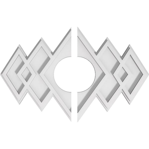 Ekena Millwork 1 in. x 16 in. x 10.625 in PVC Medallion Moulding