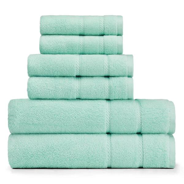Nautica Belle Haven 6-Piece Pastel Green Solid Cotton Bath Towel Set