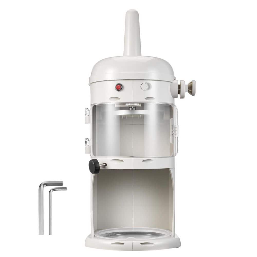 Commercial Ice Shaver Crusher, 220 lbs. /hr, 250W 1500RPM 3520 oz. White Snow Cone Machine with Overload Protection price history on PriceWatchPro