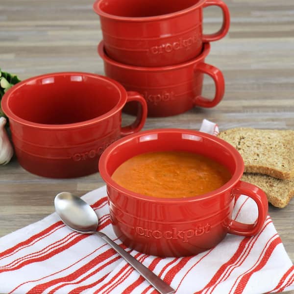 Crock-Pot Appleton 6-Piece 10 oz. Stoneware Mini Casserole Set in Red with  Lid 985120106M - The Home Depot
