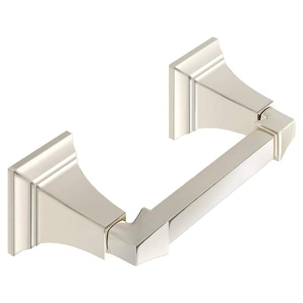 American Standard TS Series Wall Mounted Pivoting Double Post Toilet Paper Holder in Polished Nickel