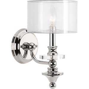 March Collection 1-Light Polished Nickel Wall Sconce