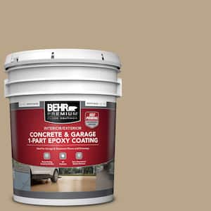 5 gal. #710D-4 Harvest Brown Self-Priming 1-Part Epoxy Satin Interior/Exterior Concrete and Garage Floor Paint