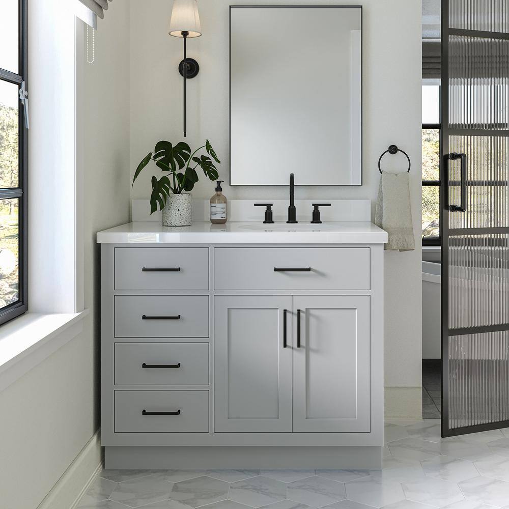 Hepburn 42'' Gray Freestanding Single Vanity Base