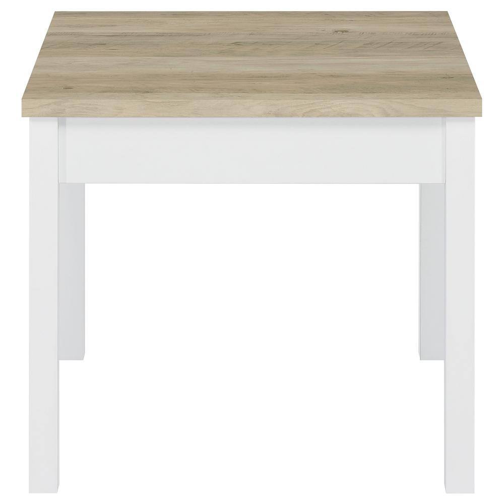 Stacie 47" Brown and White Rectangular Wood Coffee Table Set
