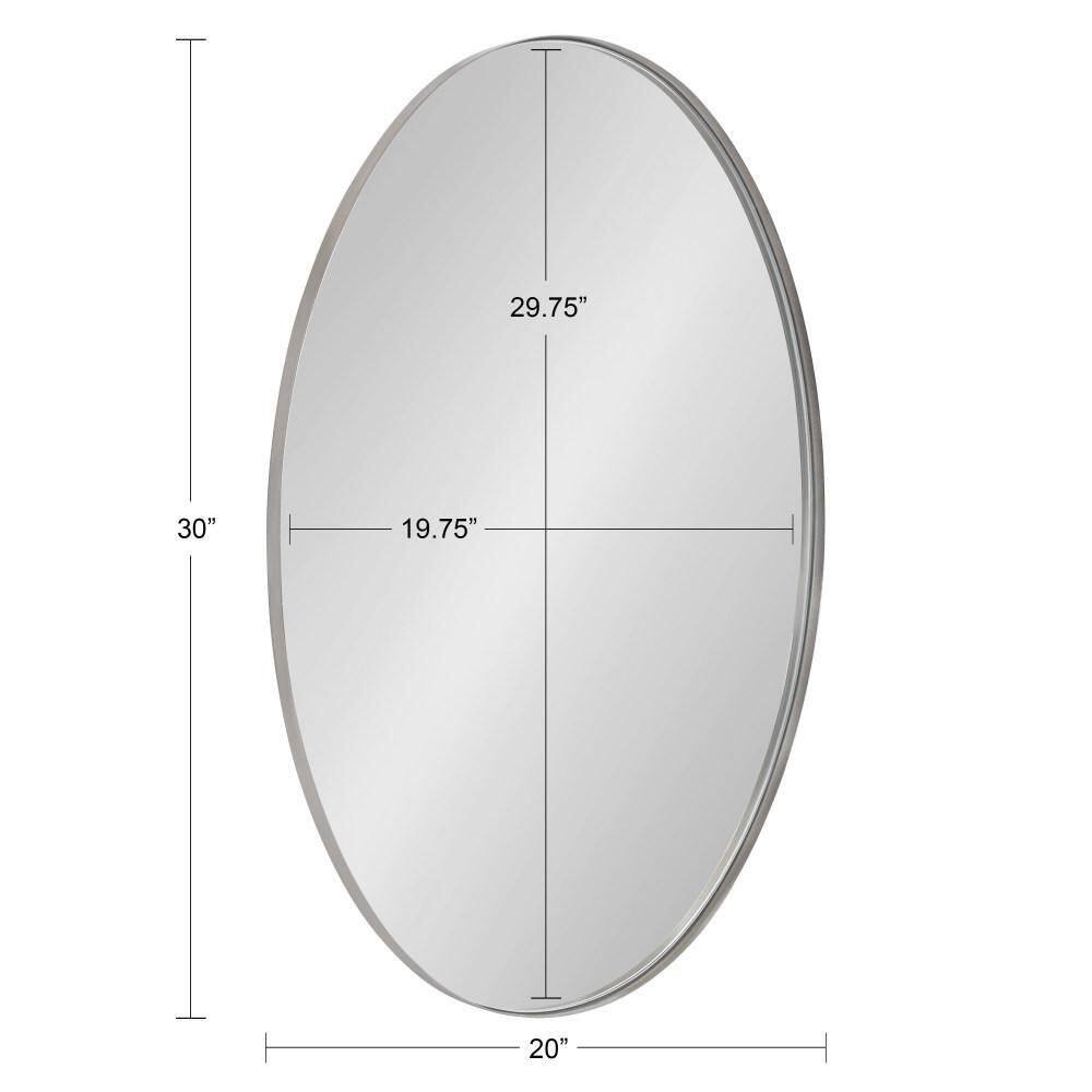 Rollo 30" Oval Silver and Gold Vanity Mirror