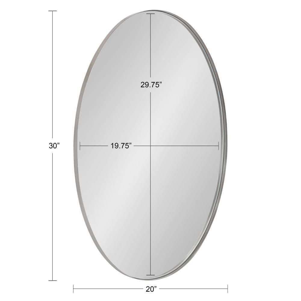 Rollo 30" Oval Silver and Gold Vanity Mirror