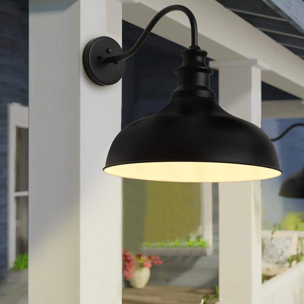 Black Iron 20.47'' Dimmable Outdoor Wall Light