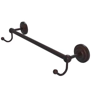Prestige Que New Collection 24 in. Towel Bar with Integrated Hooks in Venetian Bronze
