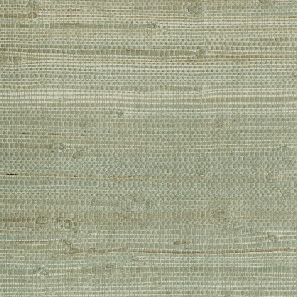 Kenneth James Myogen Golden Green Grasscloth Golden Green Wallpaper Sample