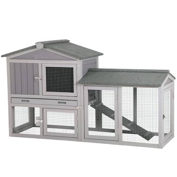 aivituvin Rabbit Hutch Easy Combine With Second Bunny Cage (Inner Space 10.4 sq. ft.)