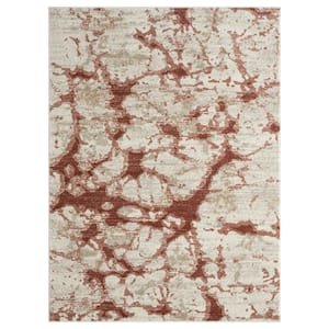 Sedona Beige 7 ft. 9 in. x 10 ft. 2 in. Abstract Polypropylene Area Rug