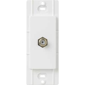 Claro Coaxial Cable Jack, White