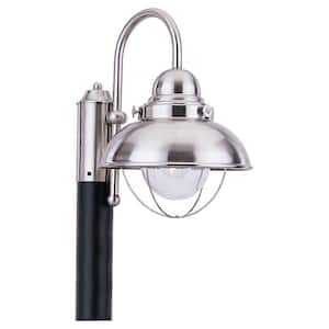 Sebring 1-Light Industrial Nautical Outdoor Brushed Stainless Post Top