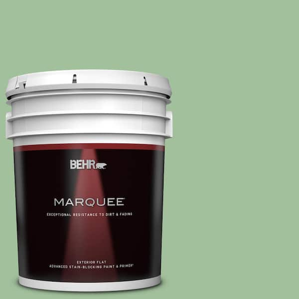 BEHR MARQUEE 5 gal. #BIC-25 Spring Sprig Flat Exterior Paint & Primer