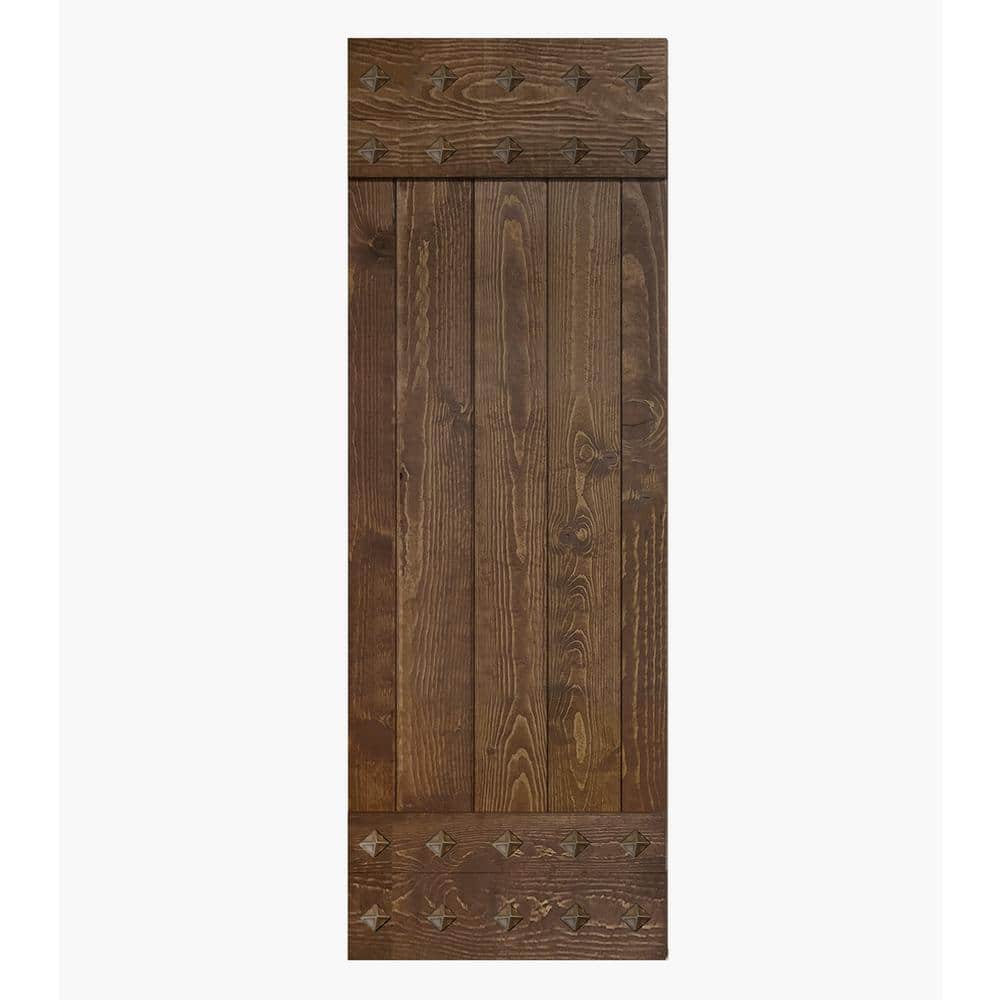 Mid-Century Modern 84" Dark Walnut Solid Wood Barn Door Slab