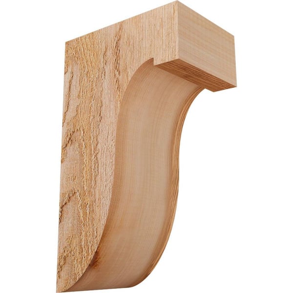 Ekena Millwork 4 in. x 6 in. x 10 in. Western Red Cedar Del Monte Rough Sawn Corbel