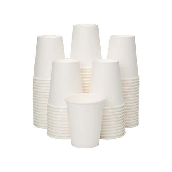 3.15 in. White Family Disposable Paper Cups Disposable Tableware (500 Per Case) for Hot Coffee Drinks