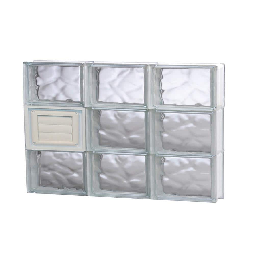 23.25 in. x 17.25 in. x 3.125 in. Frameless Wave Pattern Glass Block Window with Dryer Vent price history on PriceWatchPro