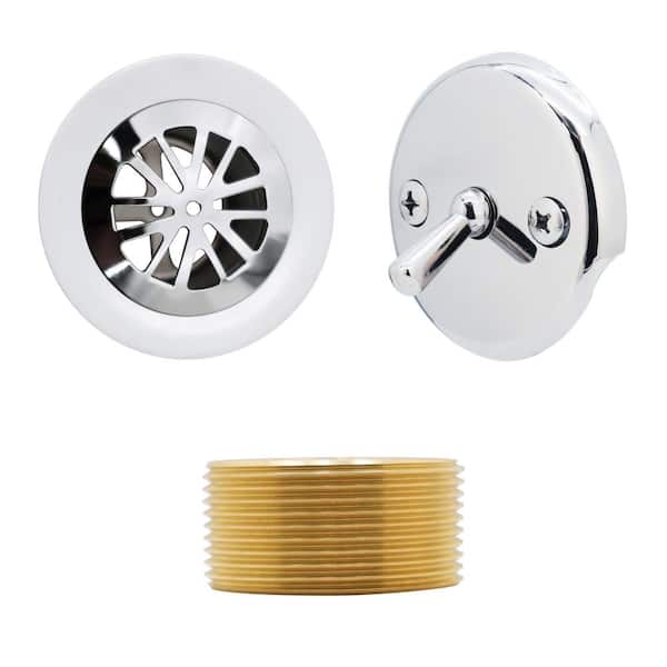 Westbrass Universal Trip Lever Tub Drain Trim Kit in Polished Chrome