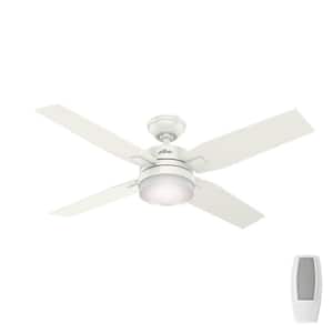 Mercado 50 in. LED Indoor Fresh White Ceiling Fan with Light and Universal Remote