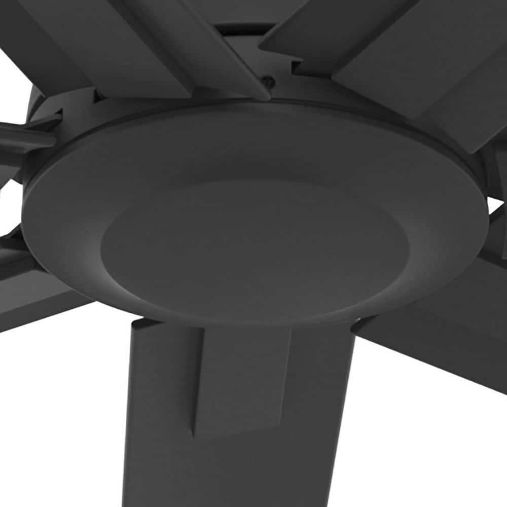 Downtown 60" Matte Black 7-Blade Ceiling Fan with Wall Control