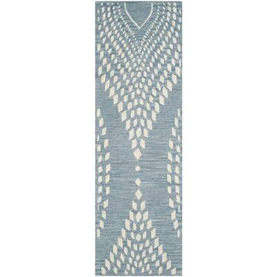 SAFAVIEH Bella Ivory/Blue 6 Ft. X 9 Ft. Floral Area Rug BEL118A-6