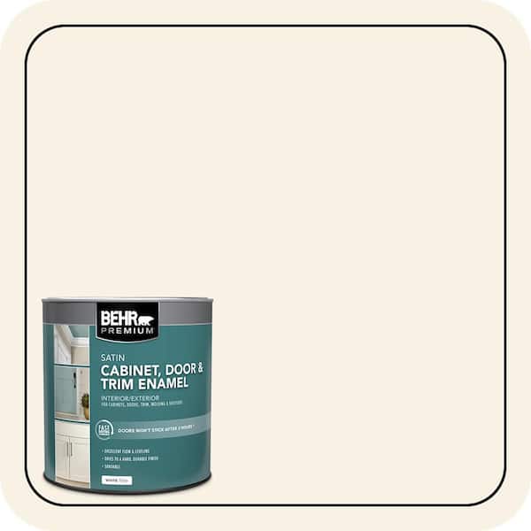 1 qt. #YL-W09 Spun Cotton Satin Enamel Interior/Exterior Cabinet, Door & Trim Paint