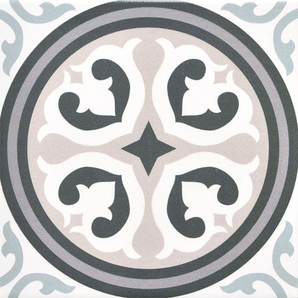 Monbleu Dutchen 8 in. x 8 in. Patterned Look Matte Porcelain Floor and Wall