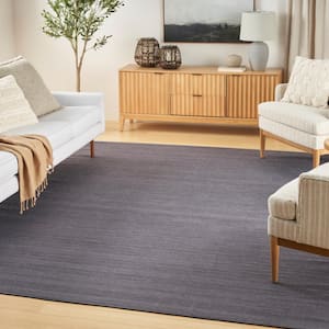 Washable Essentials Navy 8 ft. x 10 ft. All-over design Contemporary Area Rug