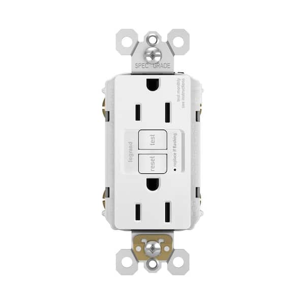 Legrand radiant 15 Amp 125-Volt Tamper Resistant Self-Test GFCI Duplex Outlet, White