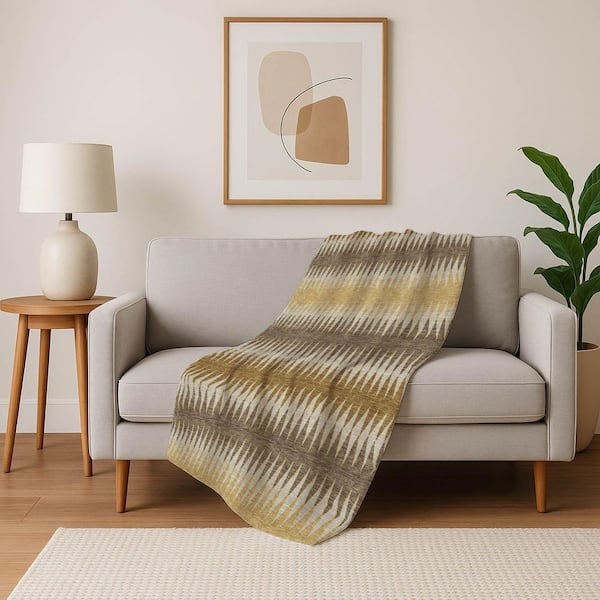 Premium Machine Washable ASB867 Chocolate 50 in. x 70 in. Sherpa Throw Blanket