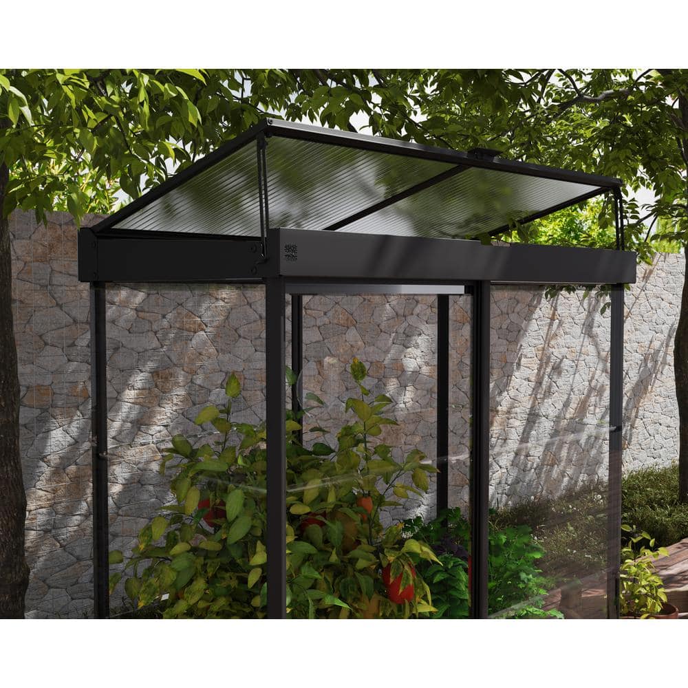 Palram Black Polycarbonate and Aluminum Mini Greenhouse
