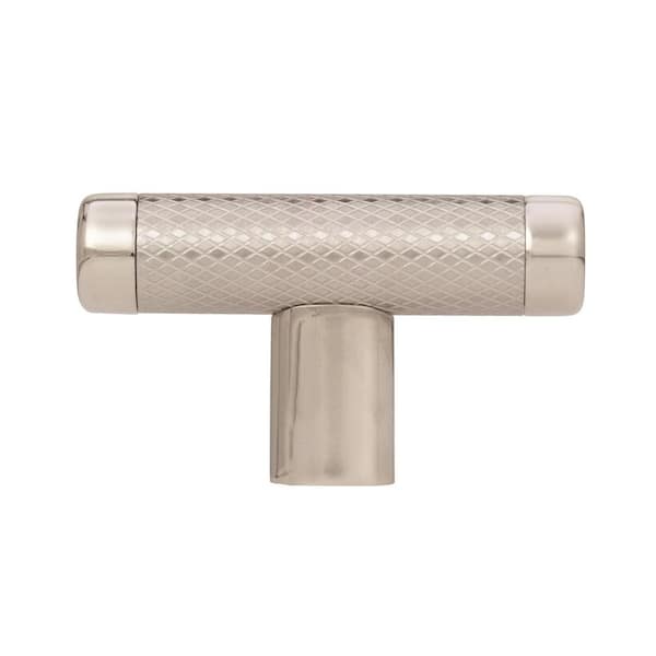 Esquire 2 5/8 in. L  67 mm  Polished Nickel/Stainless Steel T Shaped Cabinet Knobs (10-Pack)