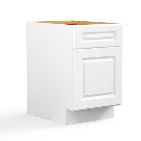 18 in. W x 21 in. D x 29.5 in. H in Traditional White Plywood Painted Ready to Assemble 2-Drawer File Base Cabinet
