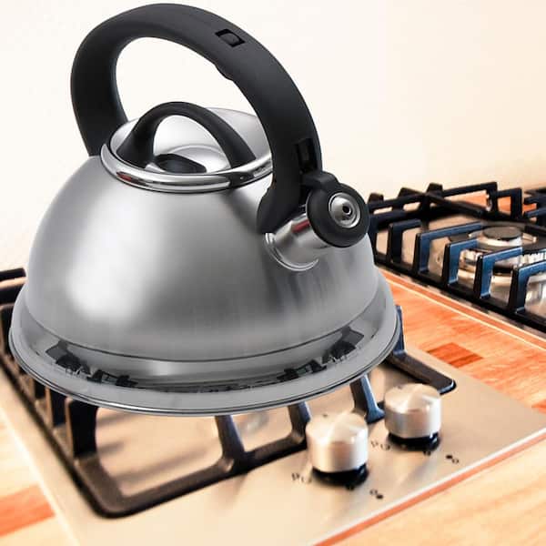 Creative Home Alexa 12-Cup Stovetop Tea Kettle in Silver 72217